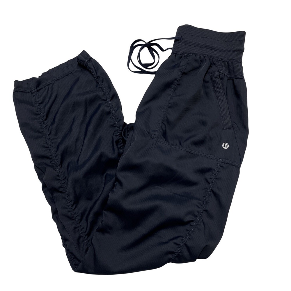 Lululemon Studio Dance Pants Blue Pull On Ruched Straight Leg Lounge Comfort - Picture 12 of 14